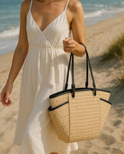 The Riviera Premium Straw Tote