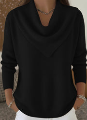 Elegant Knit Cowl Neck Sweater – Timeless Comfort & Effortless Style