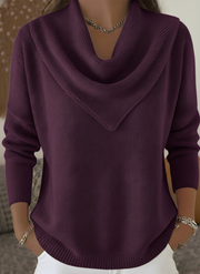 Elegant Knit Cowl Neck Sweater – Timeless Comfort & Effortless Style