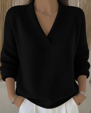 FLASH SALE - 2025 Cozy V-Neck Knitted Sweater – Soft, Stylish & Perfect for Fall/Winter