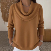 Elegant Knit Cowl Neck Sweater – Timeless Comfort & Effortless Style
