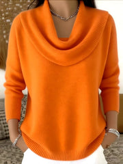 Elegant Knit Cowl Neck Sweater – Timeless Comfort & Effortless Style