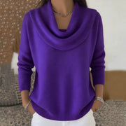 Elegant Knit Cowl Neck Sweater – Timeless Comfort & Effortless Style